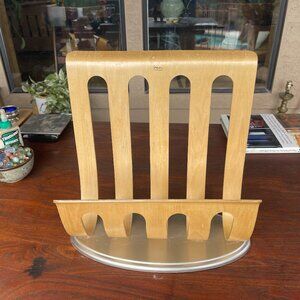 Vintage Mid Century Style Michael Graves Pressed Plywood Bentwood Magazine Rack